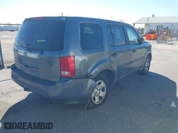 2011 Honda Pilot LX with VIN 5FNYF3H24BB022435, listed as a IAAI auction lot 41304933 with Not provided miles and . Bid and sale history available at DreamBid. Image 4.