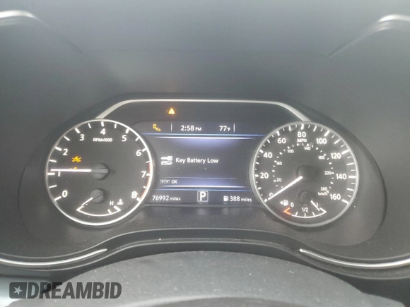 2020 Nissan Maxima SR z VIN 1N4AA6EV4LC369882, wystawiony jako Copart lot #60254215 z przebiegiem 76 992 mil mil oraz Szkoda całkowita • Salvage title. Historia ofert i sprzedaży dostępna na DreamBid. Obrazek 9.