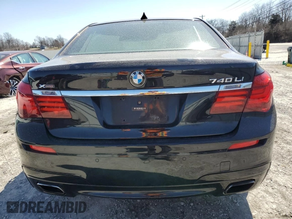 2015 BMW 7 Series 740Li xDrive with VIN WBAYF4C58FD874143, listed as a Copart auction lot 48456145 with 109,610 mi miles and Salvage Title. Bid and sale history available at carsss.com. Image 6.