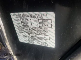 2000 Jaguar S-Type V8 z VIN SAJDA01D4YGL61655, wystawiony jako Copart lot #85873054 z przebiegiem 85 239 mil mil oraz Nie do naprawy • Non repairable. Historia ofert i sprzedaży dostępna na DreamBid. Obrazek 12.