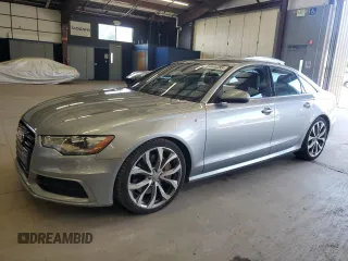 2015 Audi A6 Premium Plus with VIN WAUFGAFCXFN038714, listed as a Copart auction lot 64446395 with 163,577 mi miles and Clean title. Bid and sale history available at DreamBid. Image 1.