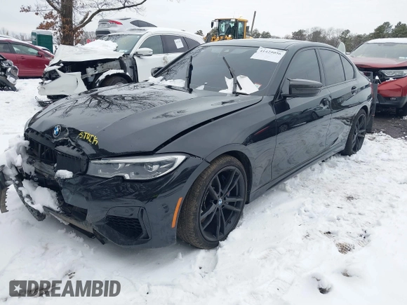 2021 BMW 3 Series M340i xDrive with VIN 3MW5U9J01M8B63472, listed as a IAAI auction lot 41425056 with 63,223 mi miles. Bid and sale history available at carsss.com. Image 17.