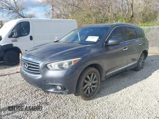 2013 Infiniti JX35 with VIN 5N1AL0MM3DC335827, listed as a IAAI auction lot 42038972 with 137,286 mi miles and . Bid and sale history available at DreamBid. Image 2.