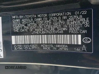 2022 Lexus UX 250h F Sport with VIN JTHE9JBH7N2059948, listed as a Copart auction lot 68671394 with 84,729 mi miles and Salvage Title. Bid and sale history available at DreamBid. Image 14.