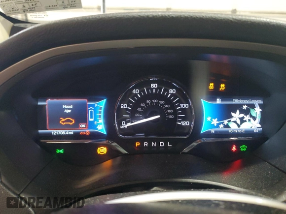 2015 Lincoln MKZ Hybrid with VIN 3LN6L2LU4FR607177, listed as a Copart auction lot 57472145 with 121,708 mi miles and Salvage title. Bid and sale history available at DreamBid. Image 9.