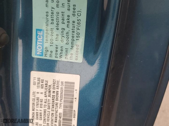 2011 Honda CR-Z EX with VIN JHMZF1C66BS014535, listed as a Copart auction lot 50511255 with 157,427 mi miles and Salvage Title. Bid and sale history available at carsss.com. Image 12.