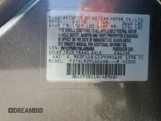2022 Nissan Kicks S z VIN 3N1CP5BV1NL489486, wystawiony jako Copart lot #58712085 z przebiegiem 64 764 mil mil oraz Szkoda całkowita • Salvage title. Historia ofert i sprzedaży dostępna na DreamBid. Obrazek 14.