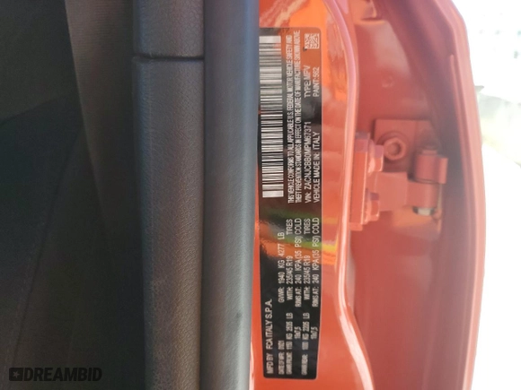 2021 Jeep Renegade Latitude with VIN ZACNJCBB0MPM67371, listed as a Copart auction lot 46133625 with 38,168 mi miles and Salvage Title. Bid and sale history available at carsss.com. Image 12.