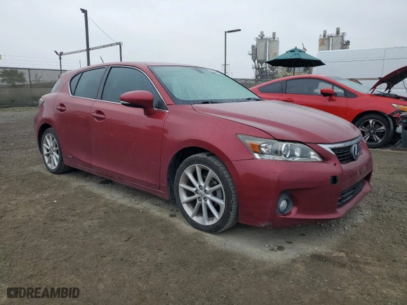 2012 Lexus CT 200h with VIN JTHKD5BH0C2094644, listed as a Copart auction lot 51330335 with 139536 miles and Salvage Title. Bid and sale history available at carsss.com. Image 4.