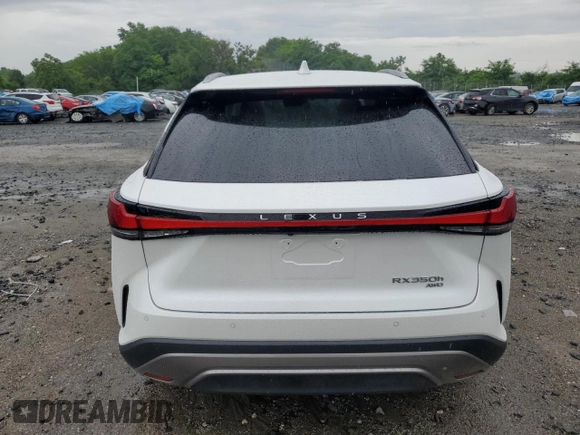 2025 Lexus RX 350h with VIN 2T2BBMCA6SC076955, listed as a Copart auction lot 63269815 with Not provided miles and Salvage title. Bid and sale history available at DreamBid. Image 6.