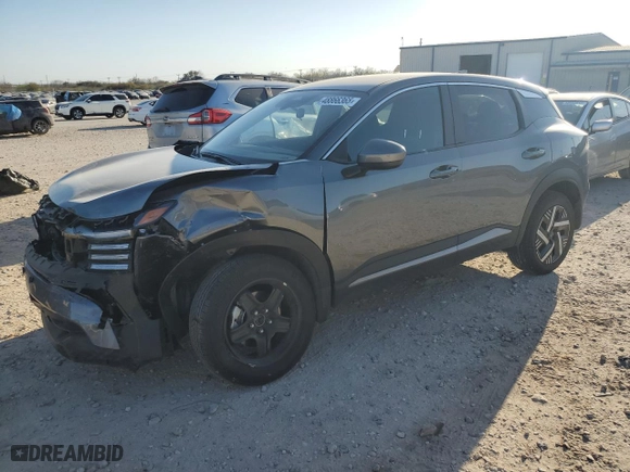 2025 Nissan Kicks SV with VIN 3N8AP6CA3SL311147, listed as a Copart auction lot 48866365 with 7,973 mi miles and Salvage Title. Bid and sale history available at carsss.com. Image 1.