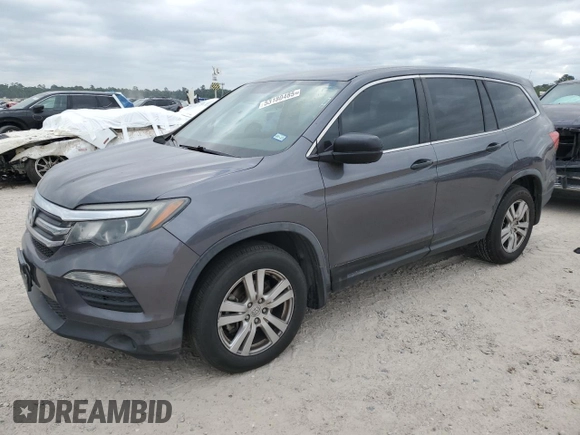 2016 Honda Pilot LX with VIN 5FNYF5H13GB036305, listed as a Copart auction lot 53180485 with 183,872 mi miles and Clean Title. Bid and sale history available at DreamBid. Image 1.