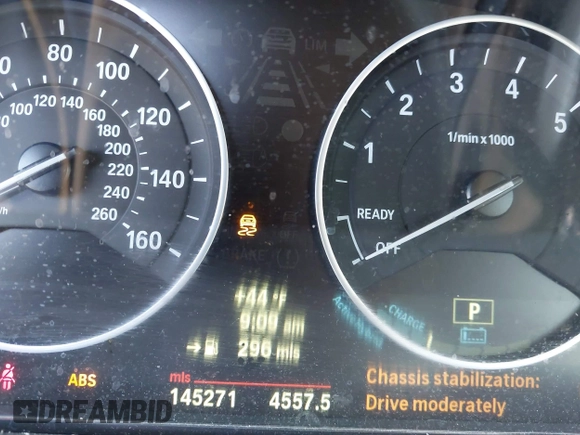2013 BMW 3 Series ActiveHybrid 3 with VIN WBA3F9C5XDF484346, listed as a IAAI auction lot 41998341 with 145,271 mi miles. Bid and sale history available at carsss.com. Image 7.