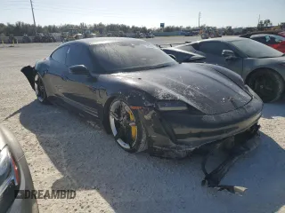 2020 Porsche Taycan Turbo with VIN WP0AC2Y18LSA70751, listed as a Copart auction lot 74879044 with Not provided miles and Non repairable. Bid and sale history available at DreamBid. Image 4.