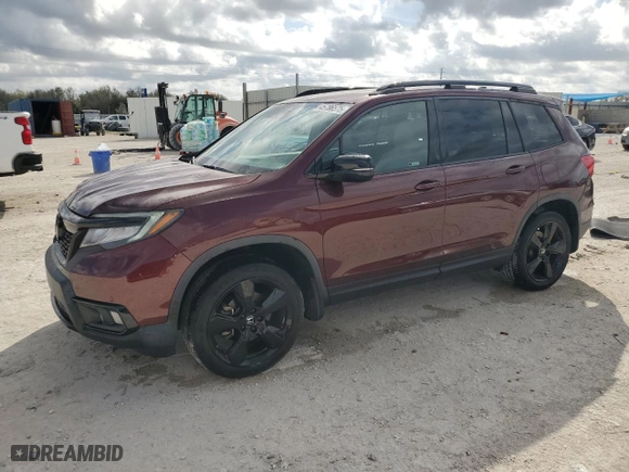 2021 Honda Passport Elite with VIN 5FNYF8H07MB006132, listed as a Copart auction lot 45786575 with 67,002 mi miles and Non Repairable. Bid and sale history available at carsss.com. Image 1.