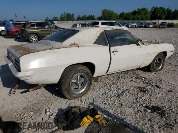 1969 Pontiac Firebird with VIN 223379U134459, listed as a Copart auction lot 60249995 with Not provided miles and Clean title. Bid and sale history available at DreamBid. Image 3.