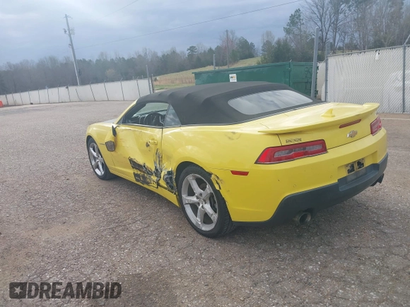 2015 Chevrolet Camaro LT with VIN 2G1FF3D38F9214336, listed as a IAAI auction lot 41815037 with 84,049 mi miles. Bid and sale history available at carsss.com. Image 3.