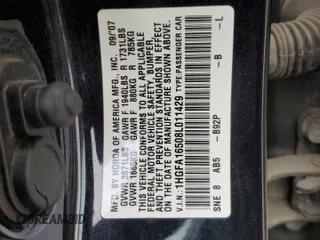 2008 Honda Civic LX z VIN 1HGFA16508L011429, wystawiony jako Copart lot #54947415 z przebiegiem 55 895 mil mil oraz Szkoda całkowita • Salvage title. Historia ofert i sprzedaży dostępna na DreamBid. Obrazek 12.