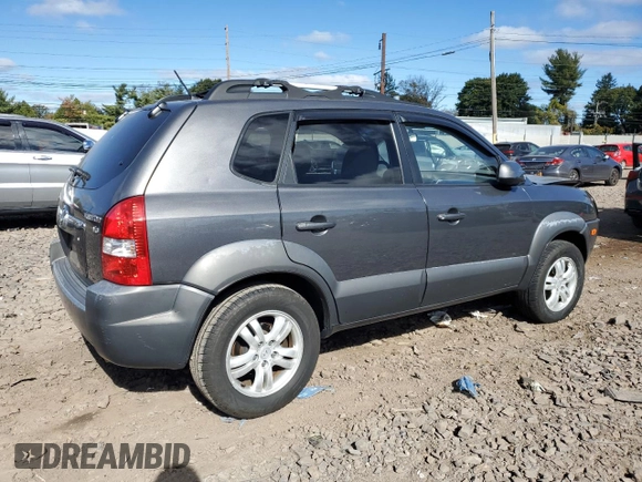 2008 Hyundai Tucson SE with VIN KM8JN12D58U853263, listed as a Copart auction lot 75324534 with 91,767 mi miles and Salvage Title. Bid and sale history available at carsss.com. Image 3.