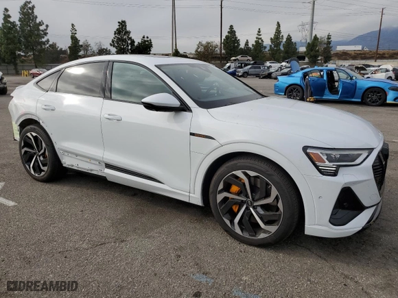 2023 Audi e-tron Sportback S line Premium Plus with VIN WA12AAGE4PB025571, listed as a Copart auction lot 79088584 with 13,227 mi miles and Salvage Title. Bid and sale history available at carsss.com. Image 4.