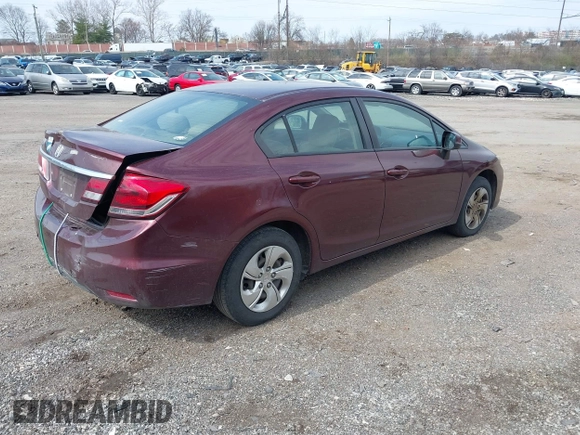 2013 Honda Civic LX with VIN 19XFB2F51DE268944, listed as a IAAI auction lot 41900014 with 168,348 mi miles and . Bid and sale history available at DreamBid. Image 4.