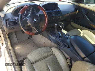 2004 BMW 6 Series 645Ci z VIN WBAEK73494B321095, wystawiony jako Copart lot #58350015 z przebiegiem Nie podano mil oraz Czysty tytuł • Clean title. Historia ofert i sprzedaży dostępna na DreamBid. Obrazek 8.