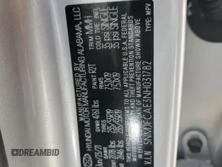 2022 Hyundai Tucson SEL with VIN 5NMJFCAE3NH031782, listed as a Copart auction lot 49903935 with 35,620 mi miles and Salvage Title. Bid and sale history available at carsss.com. Image 13.
