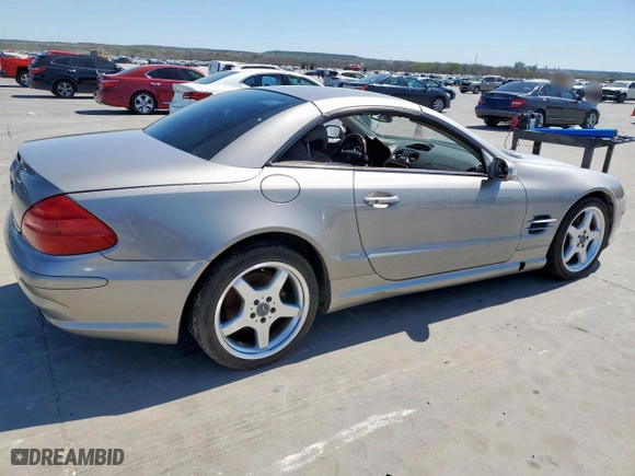 2003 Mercedes-Benz SL-Class with VIN WDBSK75F93F043485, listed as a Copart auction lot 50062855 with 0 mi miles and Clean Title. Bid and sale history available at carsss.com. Image 3.