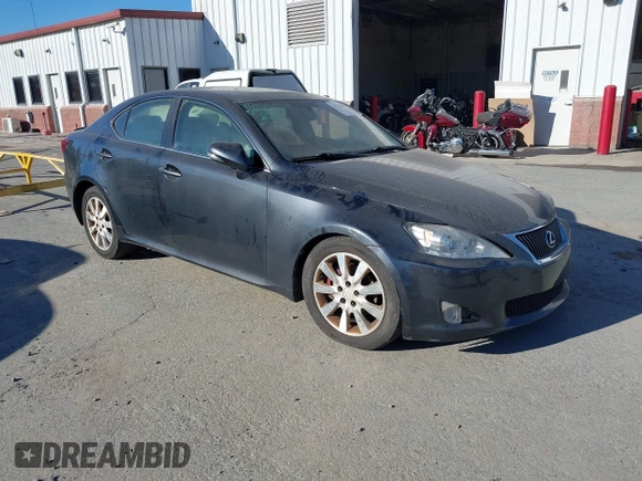 2010 Lexus IS 250 with VIN JTHBF5C25A5115441, listed as a IAAI auction lot 41336457 with 177,425 mi miles. Bid and sale history available at carsss.com. Image 1.