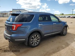 2018 Ford Explorer Platinum with VIN 1FM5K8HT8JGB08741, listed as a Copart auction lot 57678785 with 81,335 mi miles and Salvage title. Bid and sale history available at DreamBid. Image 3.