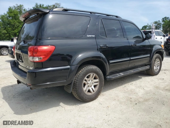 2006 Toyota Sequoia Limited with VIN 5TDBT48A06S271683, listed as a Copart auction lot 53937395 with 187,720 mi miles and Clean Title. Bid and sale history available at carsss.com. Image 3.