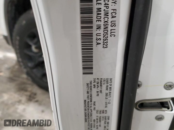 2022 Jeep Cherokee X with VIN 1C4PJMCX6ND526323, listed as a Copart auction lot 46282835 with 20,242 mi miles and Salvage Title. Bid and sale history available at carsss.com. Image 15.