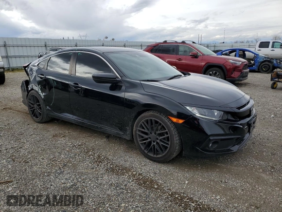 2020 Honda Civic Sedan Sport with VIN 19XFC2F85LE200703, listed as a Copart auction lot 45401055 with 69,941 mi miles and Non Repairable. Bid and sale history available at carsss.com. Image 4.