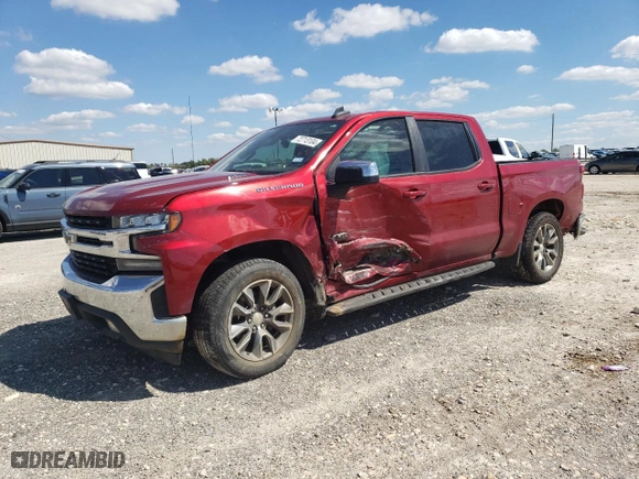 2021 Chevrolet Silverado 1500 LT with VIN 1GCPWCET7MZ147225, listed as a Copart auction lot 72713104 with 108,191 mi miles and Salvage Title. Bid and sale history available at carsss.com. Image 1.