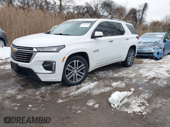 2022 Chevrolet Traverse High Country with VIN 1GNEVNKW3NJ120485, listed as a IAAI auction lot 41359102 with 82,749 mi miles and . Bid and sale history available at DreamBid. Image 18.