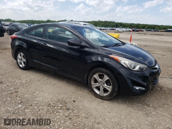 2013 Hyundai Elantra Coupe GS with VIN KMHDH6AE4DU009334, listed as a Copart auction lot 53247094 with 120,426 mi miles and Salvage Title. Bid and sale history available at carsss.com. Image 4.