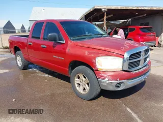 2006 Dodge 1500 SLT with VIN 1D7HA18N66S611532, listed as a IAAI auction lot 41964738 with 167,107 mi miles. Bid and sale history available at carsss.com. Image 1.