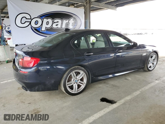 2013 BMW 5 Series 550i with VIN WBAFR9C52DDX80316, listed as a Copart auction lot 53540725 with 122,896 mi miles and Salvage Title. Bid and sale history available at carsss.com. Image 3.
