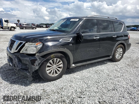2018 Nissan Armada SV with VIN JN8AY2ND0J9052654, listed as a Copart auction lot 64750694 with 160,102 mi miles and Salvage Title. Bid and sale history available at carsss.com. Image 1.