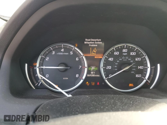 2019 Acura TLX w/Technology Pkg with VIN 19UUB1F53KA003400, listed as a Copart auction lot 44370055 with 69,288 mi miles and Non Repairable. Bid and sale history available at carsss.com. Image 9.