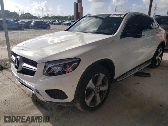2019 Mercedes-Benz GLC with VIN WDC0J4KB1KF565029, listed as a Copart auction lot 52591042 with 22,588 mi miles. Bid and sale history available at carsss.com. Image 2.