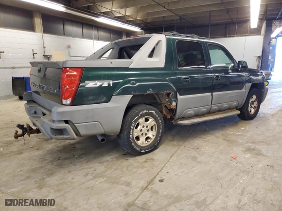 2002 Chevrolet Avalanche with VIN 3GNEK13T42G358557, listed as a Copart auction lot 78950744 with 0 mi miles and Clean Title. Bid and sale history available at carsss.com. Image 3.