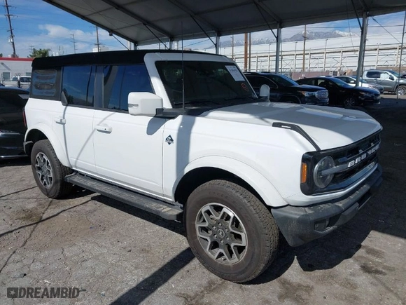 2024 Ford Bronco Outer Banks with VIN 1FMEE8BP8RLA43671, listed as a IAAI auction lot 41604783 with 18,686 mi miles. Bid and sale history available at carsss.com. Image 1.