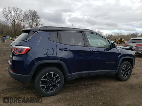2019 Jeep Compass Trailhawk with VIN 3C4NJDDB2KT597762, listed as a Copart auction lot 53134575 with 85,119 mi miles and Salvage Title. Bid and sale history available at carsss.com. Image 3.