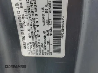 2005 Nissan 350Z Touring z VIN JN1AZ34E05M654954, wystawiony jako Copart lot #57591085 z przebiegiem Nie podano mil oraz Tytuł czysty. Historia ofert i sprzedaży dostępna na DreamBid. Obrazek 12.