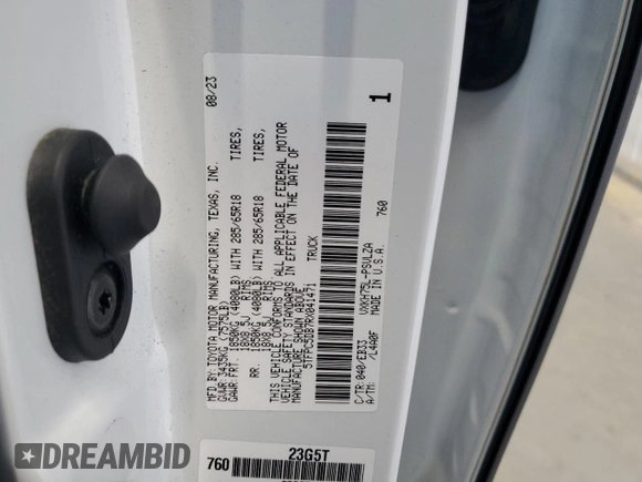 2024 Toyota Tundra TRD Pro Hybrid with VIN 5TFPC5DB7RX041471, listed as a Copart auction lot 48165595 with 23,317 mi miles and Clean title. Bid and sale history available at DreamBid. Image 13.