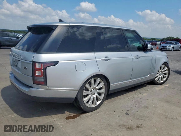 2016 Land Rover Range Rover Supercharged with VIN SALGS2EF2GA298758, listed as a Copart auction lot 65186495 with 98,998 mi miles and Clean title. Bid and sale history available at DreamBid. Image 3.