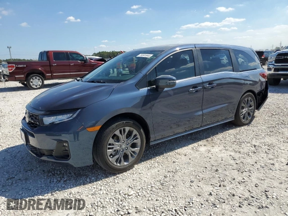 2025 Honda Odyssey Touring с VIN 5FNRL6H87SB011464, выставлен на аукционе Copart как лот 76591844 с пробегом 627 миль миль и Списание • Salvage title. История ставок и продаж доступна на DreamBid. Изображение 1.