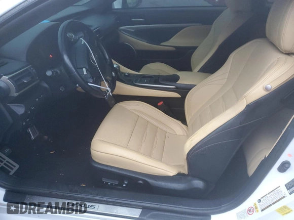 2017 Lexus RC 350 with VIN JTHSE5BC6H5007501, listed as a Copart auction lot 80518044 with 107,089 mi miles and Salvage title. Bid and sale history available at DreamBid. Image 7.