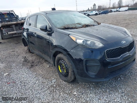 2017 Kia Sportage LX with VIN KNDPM3AC2H7163779, listed as a IAAI auction lot 41662872 with 130,566 mi miles. Bid and sale history available at carsss.com. Image 1.